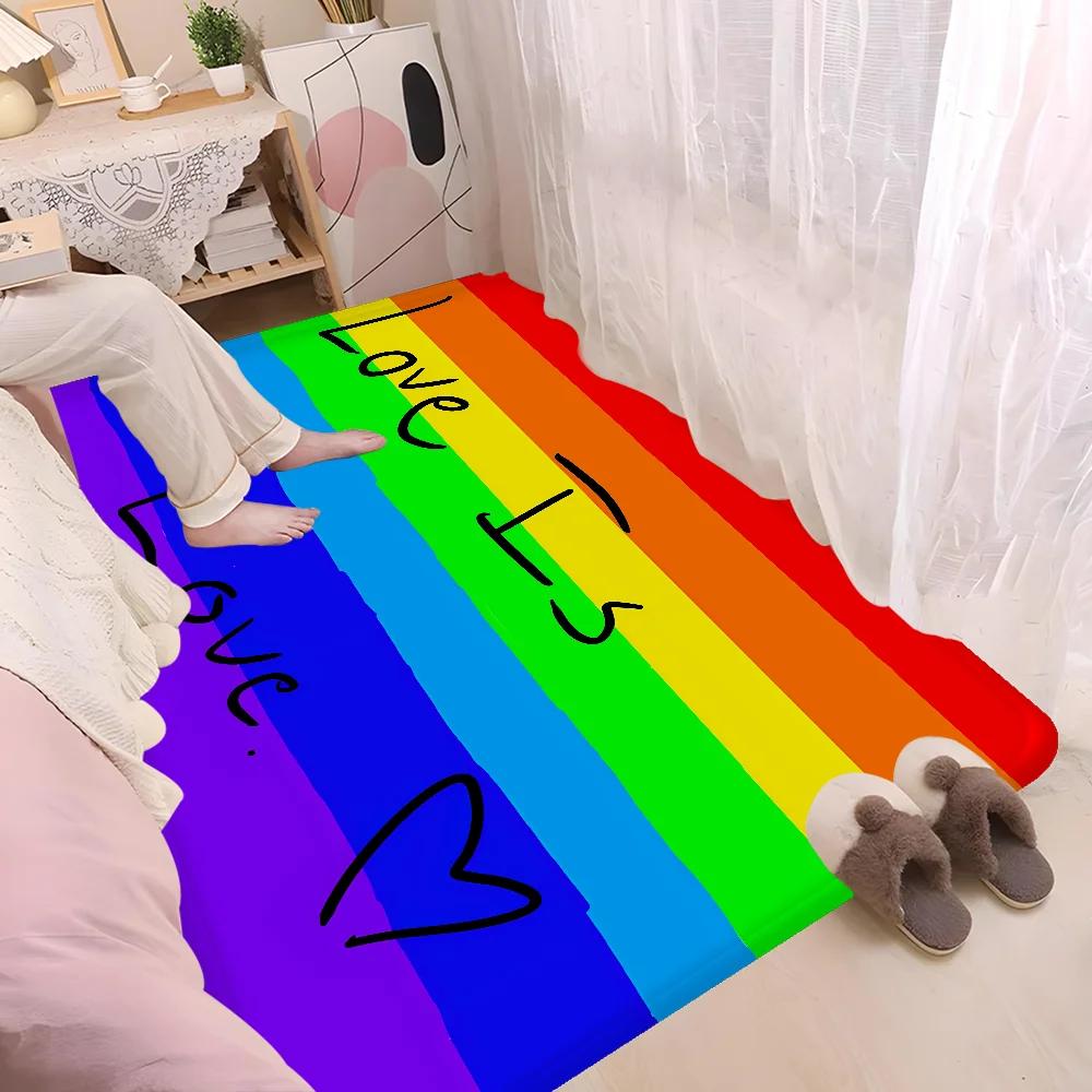 Mat podłogowy z flagą Pride LGBT Styl nordycki Mata wycieraczka do domu Mata do łazienki-toalety Mata dekoracyjna do sypialni hotelowej