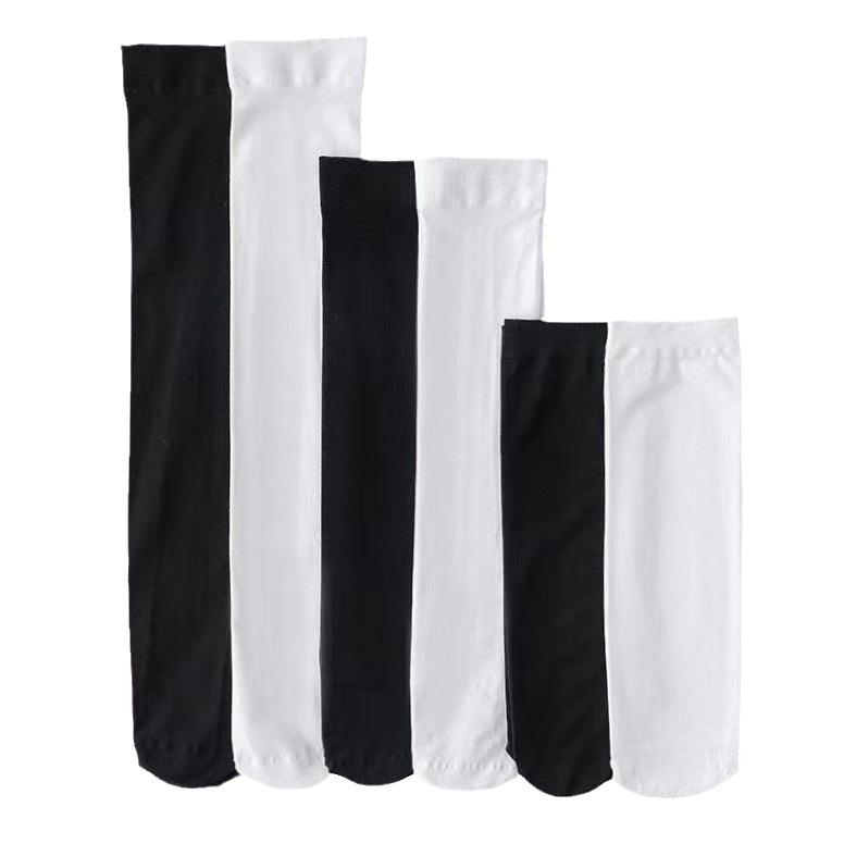 Socks Women'S Summer Thin Stockings Micro-Pressure Calf Socks Thin Leg Jk Knee Socks Black And White Stockings Zhuji Socks