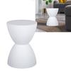 Modern Hourglass Shaped Stool Round End Table Stool for Shoe Changing Home Use 43x30cm