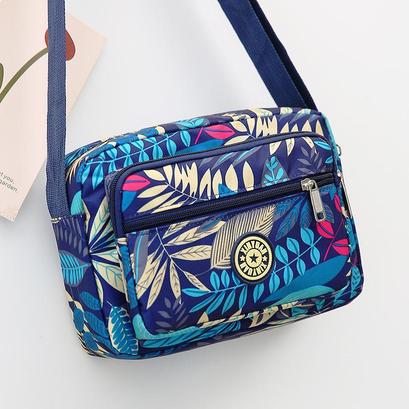 Floral Oxford Cloth Crossbody Bag for Women - Versatile Canvas Bag for Moms and Seniors