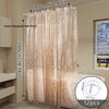 PEVA Waterproof Mold-Proof Shower Curtain Set with No-Drill Telescopic Rod for Wet and Dry Separation in Bathroom