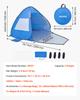 VEVOR Beach Tent Sun Shelter for 2 Person, UPF 50+ Protection, Portable Sun Shade Canopy with Carrying Bag & Sand Pockets