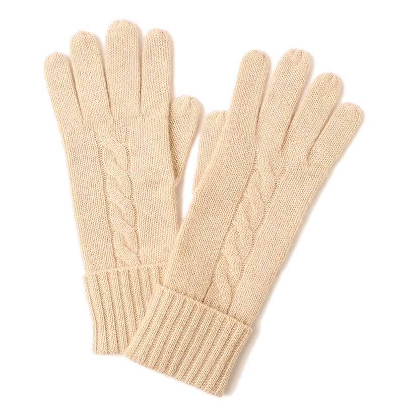 Cashmere Cable Knit Fingerless Women s Winter Gloves One Size