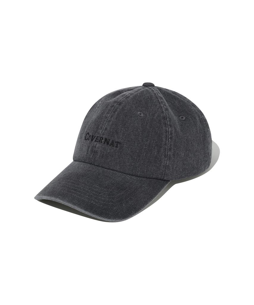 COVERNAT Logo Cozy Fit Denim Ball Cap Black