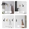 Coat Hook 1 Set Storage Multifunctional Waterproof Smooth Edge with Screws Solid Color Space Saving Handbag Hat Household Supplies