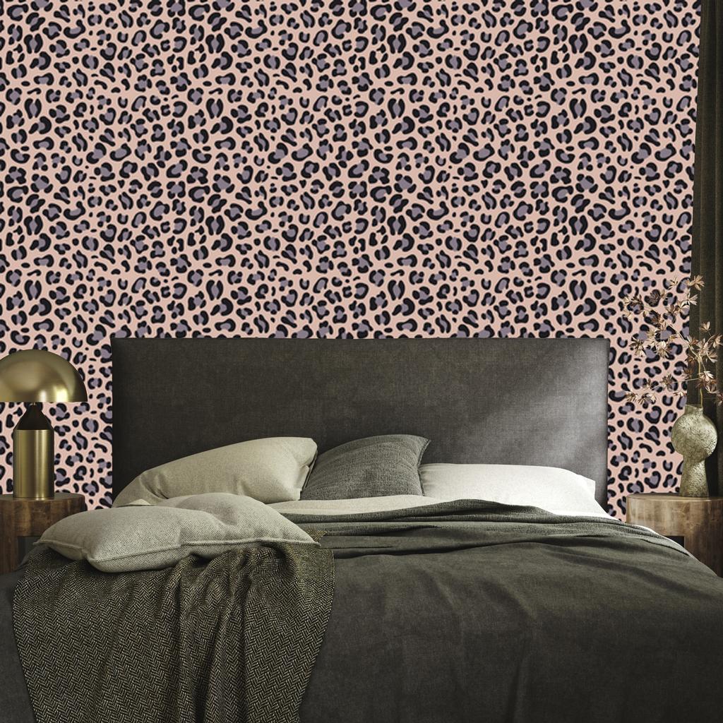 Animal Skin Wallpaper Beige, Orange and Burgundy 50x1000