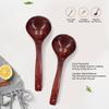 2Pcs Wood Soup Spoon Smooth Cooking Spoon Set Wood Ladle  Cooking