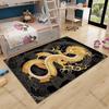 1PC Golden Chinese Dragon Amid Clouds Carpet for Living Room Bedroom Sofa Home Decor Rus Non-slip Floor Mat Luxury Gift