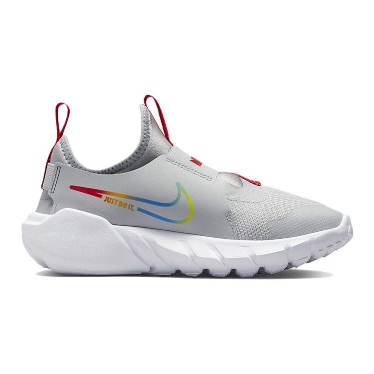 Nike Flex Runner 2 GS Szare Wielokolorowe Trampki Dziecięce Szary-Jasny Szary-Dymny Szary Foto-Niebieski DJ6038-004
