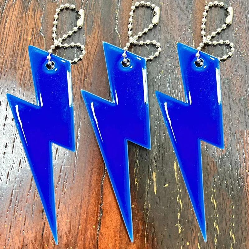 3Pcs Reflective Pendant Safety Warning Reflective Keychains for Kids Bag Backpack Riding Cycling Night Glowing Hanging Strips