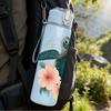 1 Stück Florales Meeresschildkröten-Print 750ml Farbe Kunststoff Sport-Wasserflasche Auslaufsicher Klappdeckel mit Strohhalm Geeignet für Sport Büro Heimgebrauch