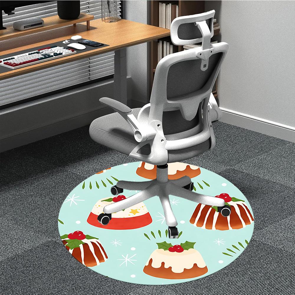 

1pc Cake Chair Carpet for Office, Non slip, Soft and Durable Office Rug for Interior Decoration 80cm