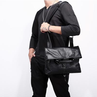 Modna męska torba ze skóry naturalnej Duża pojemność Stylowa męska torba na ramię Casualowa warstwa wierzchnia Skóra bydlęca Premium męska torba typu crossbody