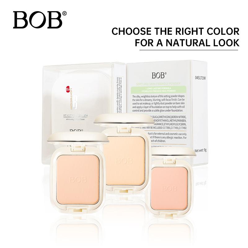 BOB קונסילר קיבוע אבקה ידידותי לעור, עמיד ועדין, מאיר באופן טבעי, איפור יומי, עוגה לבנה גדולה, אבקת דבש