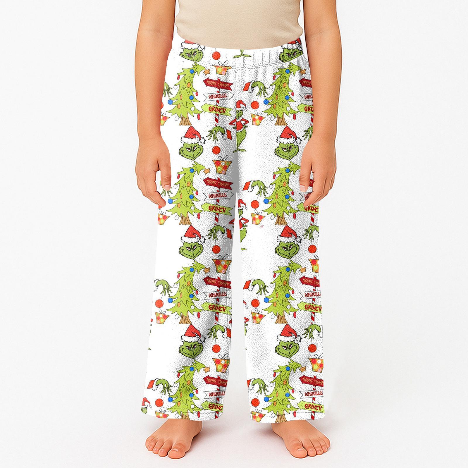 

Детские пижамные брюки с принтом, мягкие, удобные, детские зимние пижамные брюки 120