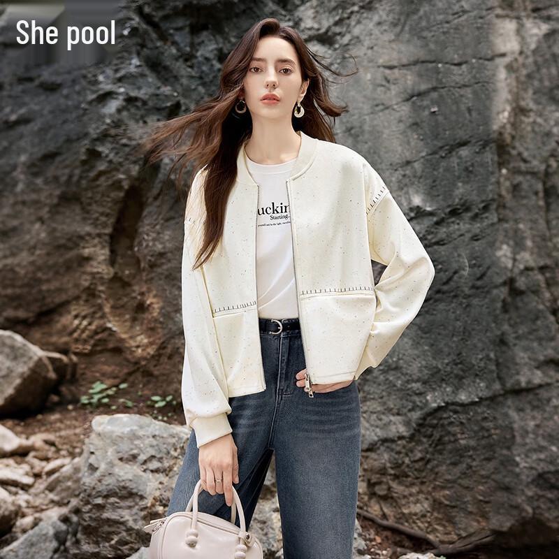 

Повседневная бейсбольная куртка Та Чи с приспущенным плечом M