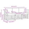 Outdoor Sofa Set 3 Piece Natural and Cream Solid Acacia Wood