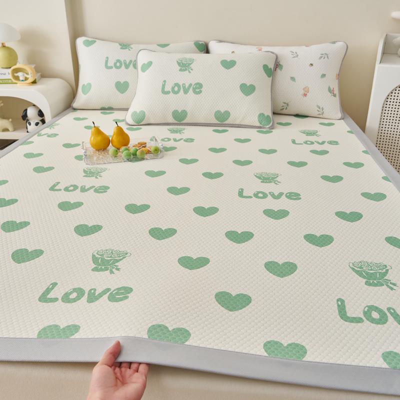 Ice Silk Cool Mat Set - Washable, Soft Three-Piece for Single Dorm Bed, 2026 Design.