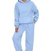 2025 Damen Herbst/Winter 2-teiliges lässiges Kapuzenpullover & lange Hose Trainingsanzug Set