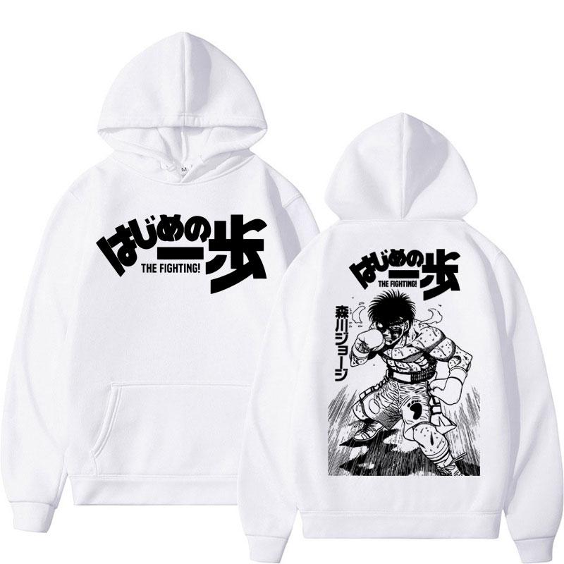 Anime Hajime No Ippo Kamogawa The Fighting Hoodie Makunouchi Takamura KGB Manga Sweatshirt Oversized Fleece Warm Gifts