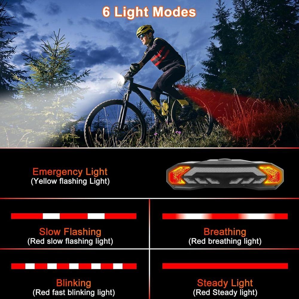 Со стоп-сигналами умный велосипедный задний фонарь противоугонный предупреждающий велосипедный фонарь задний фонарь