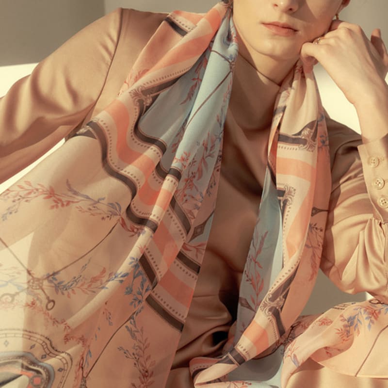 Saint Luxure Long Scarf Flo SL20SLNFLPK