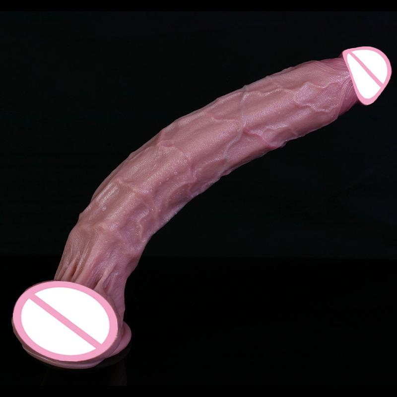 Realistic Long Dildo Black Anal Plug with Suction Cup Dildos Penis Butt Plug Sex Toys for Men Women Phallus Anal Dilator Dick
