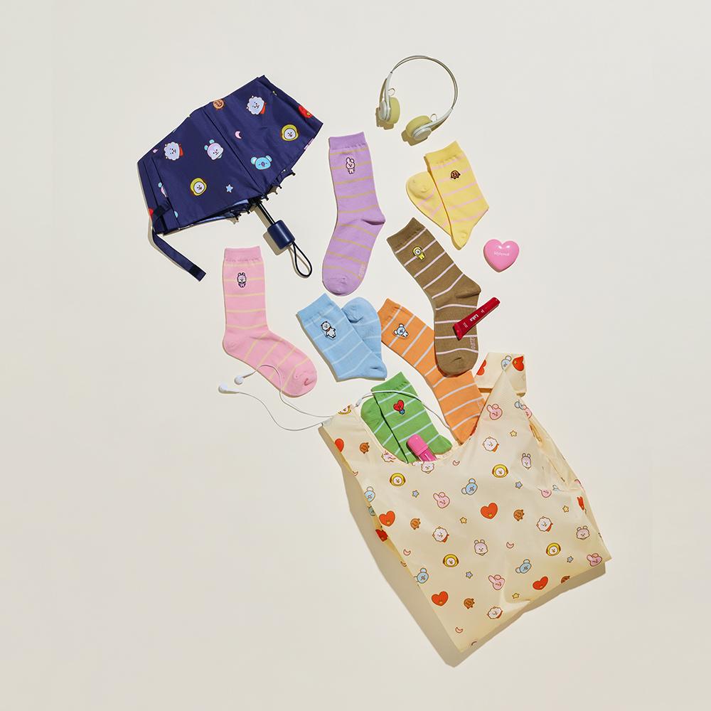 [[LINE FRIENDS] BT21 Basic Stripe Socks