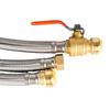 F3/4 Easy Installation Flexible Bendable Braided Stainless Steel Supply Line Strong Durable Water Heater Connector