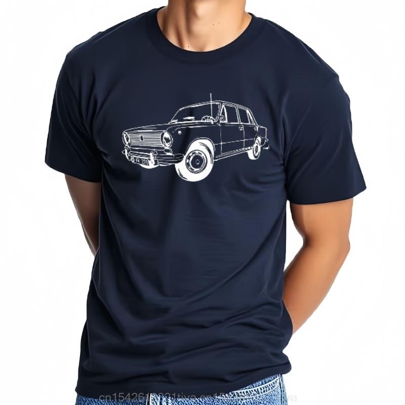 Designer Natural Men's T-shirt Men Lada Vaz 2101 T-shirt Humor Funny T-shirt For Men Large Sizes T-shirt