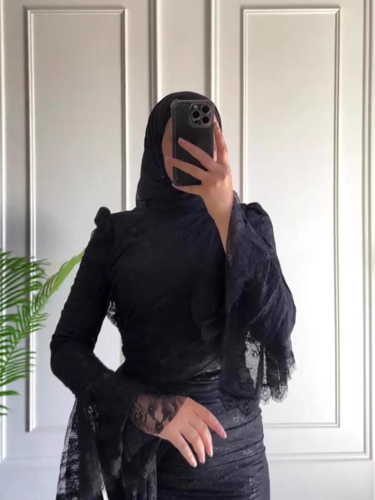 Elegant Retro Long Sleeve Autumn Dress for Women - 2026 European American Style