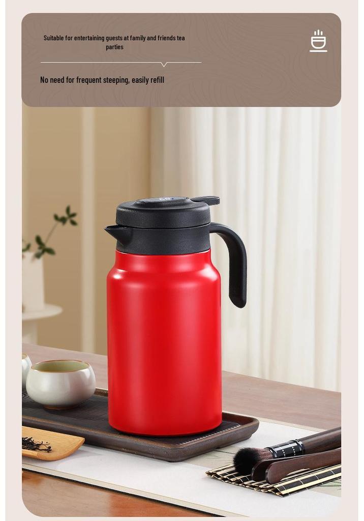 Large Capacity 304 Stainless Steel Insulated Tea Infuser Kettle for Home and Office
