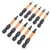 Juego de 10 Puntas de Destornillador Triangulares Longitud 50 mm Vástago Hexagonal de 1/4 de Pulgada Acero de Aleación S2 Magnéticas