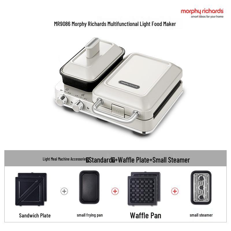 Morphy Richards MR9086 Multifunctional Breakfast & Sandwich Maker with Waffle Feature.