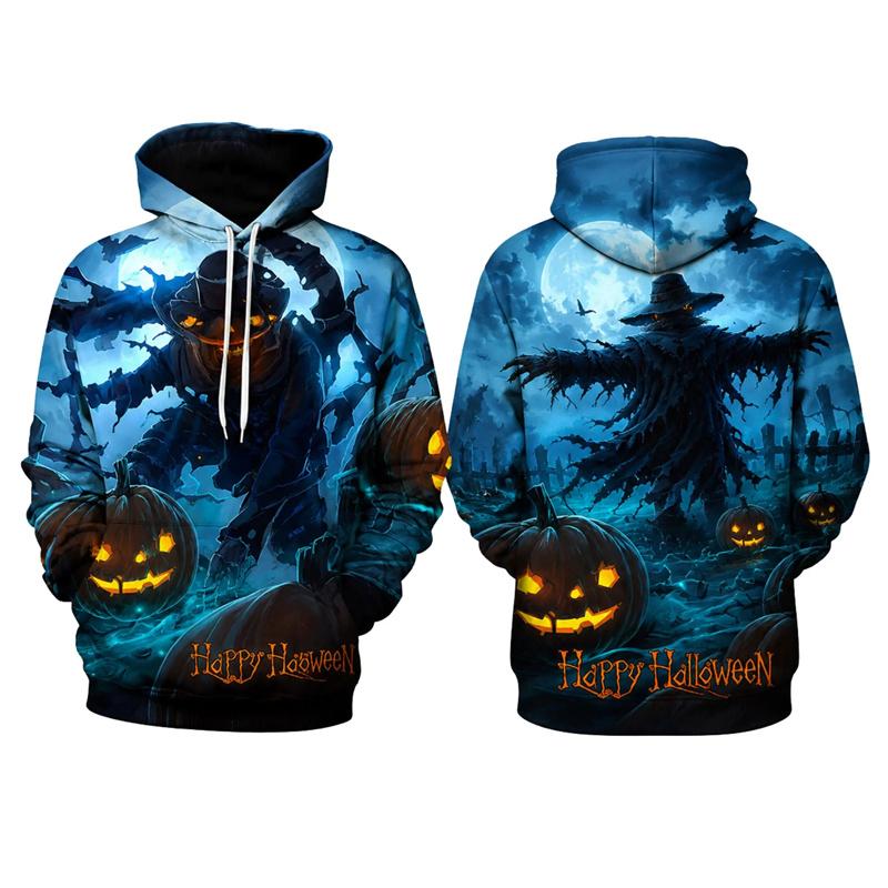 Halloween Skeleton Bone 3D Print Hoodie Unisex Pullover Sweatshirt Horror Cosplay Party Casual Streetwear Costume Tops