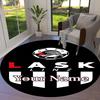 Ask Name Badge Custom Name Round Area Rug Carpet Rug For Living Room Bedroom Sofa Playroom Decor Nonslip Floor Mat