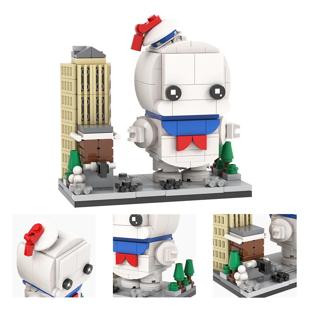 MOOXI Horror Movie Series MOC Bricks Car BrickHeaded Model Set DIY Building Block Kids Education Toys For Children Birthday Gift