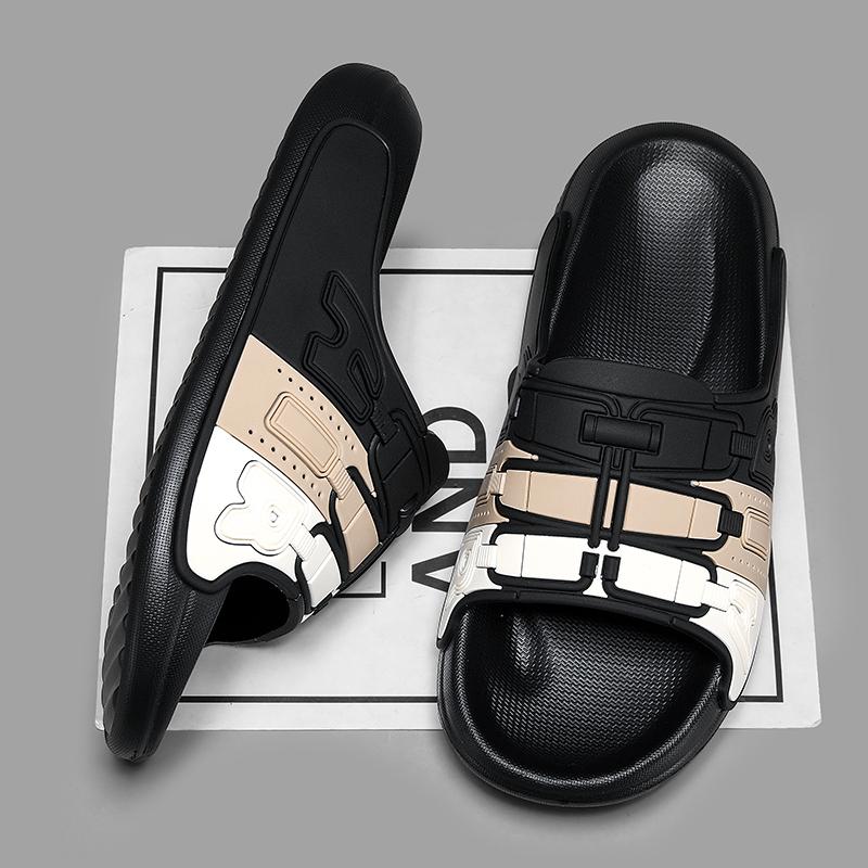 

Повседневные Легкие Универсальные Мужские Тапочки Персонализированные Мужские и Женские Больших Размеров 38-45 Сандалии для Занятий Спортом на Открытом Воздухе 2024 Новинка 45 черный коричневый