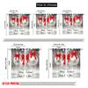 2pcs,2D Plane Printing Minimalist Curtains Christmas Baubles Red Bows (3) Polyester (without Rod) Gifts Use for Bedroom, Living