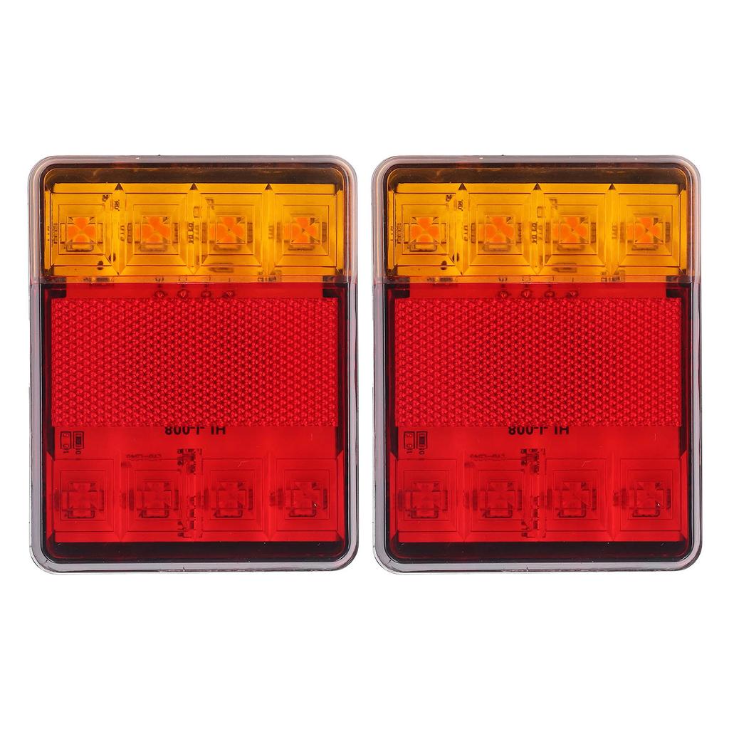 2pcs Tail Light 12V 8LED Rear Brake Light Turn Signal Lamp for Trailer Caravan UTE Camper ATV
