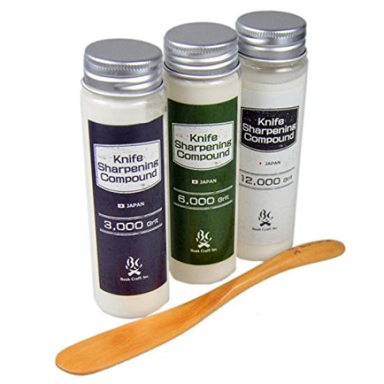 

Bush Craft Knife Sharpening Compound Black Green White Set with Spatula 03-05-bush-0004