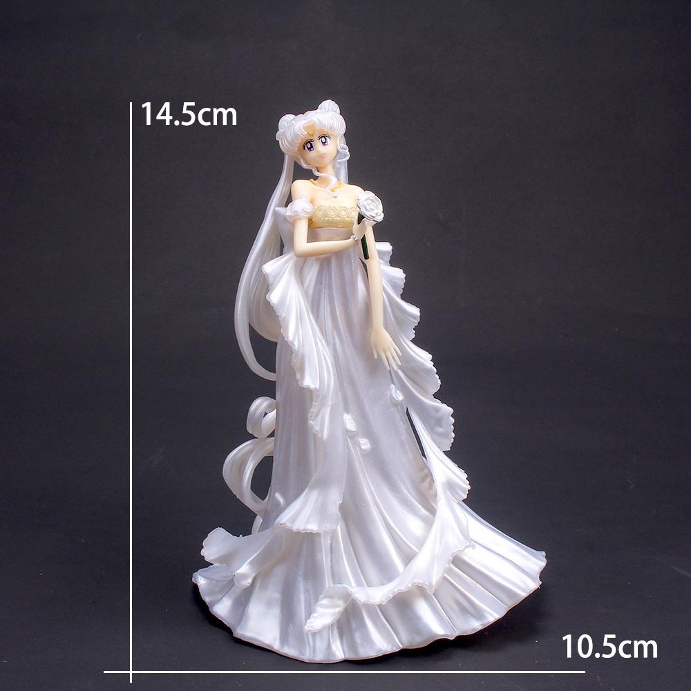 Non-Toxic Sailor Moon Figure Anime Cartoon Jupiter Makoto Venus Minako Tsukino Rabbit Doll Toy Little Princess Cake Decoration Ornaments