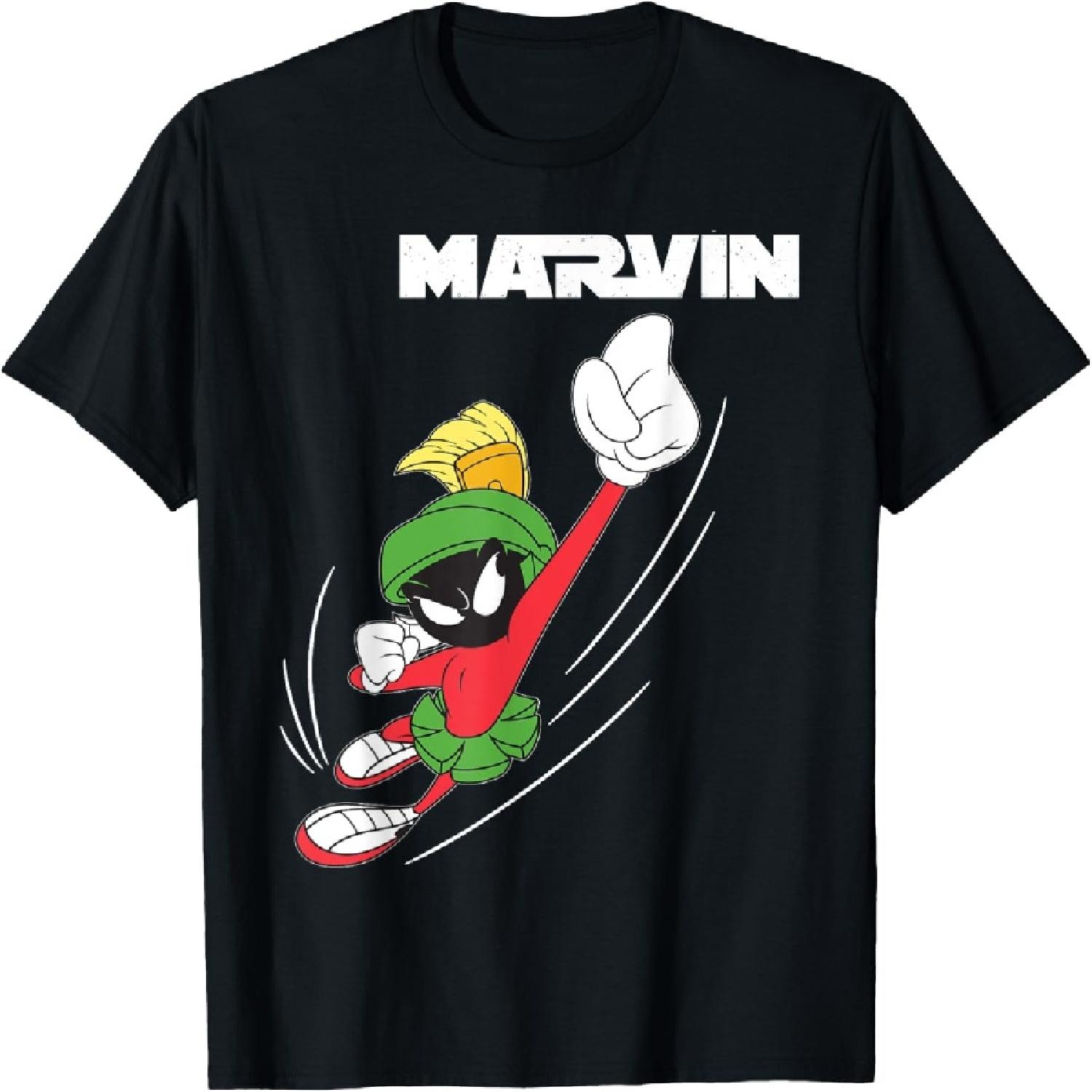 Marvin Flying Martian Dark T-Shirt S