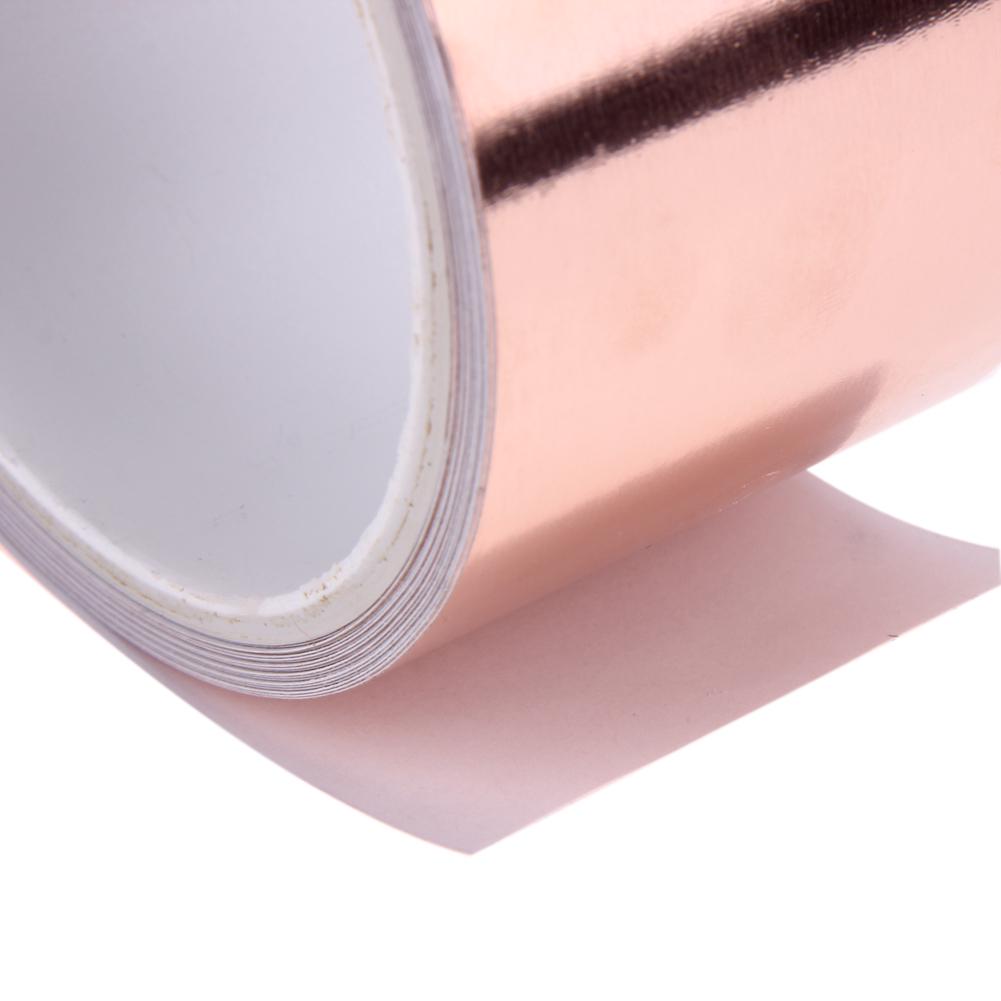 50mm X 5.5m Double Conductive Adhesive EMI Shielding Copper Foil Tape for slug repellent EMI shielding stained glass Copper Tape