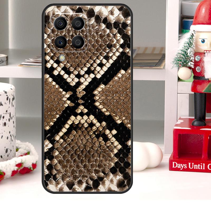 Snake Skin For Samsung Galaxy M55 M15 M13 M23 M33 M53 M20 M21 M51 M12 M32 M52 M34 M54 M31s M30s Case