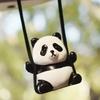 Car Pendant Cute Anime Panda Auto Rearview Mirror Pendant Hanging Ornaments Swinging Doll Car Interior Decoraction Accessories