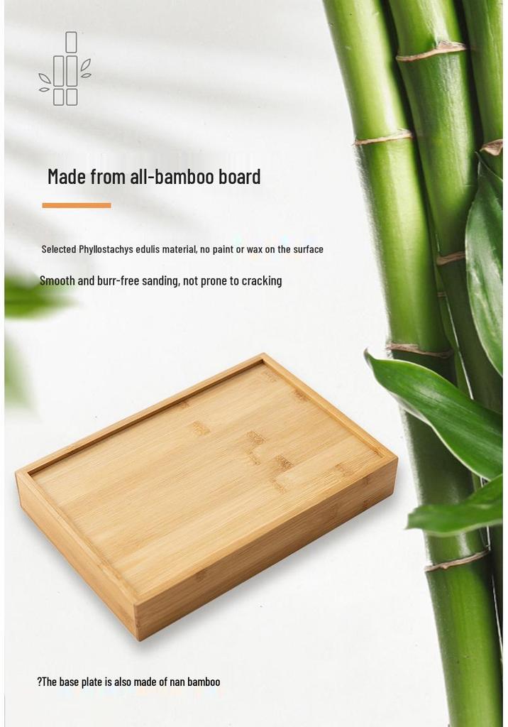 Nanmu Bamboo Nine-Grid Snack & Fruit Storage Box with Healthy Compartments