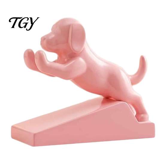 Puppy Ornament Cute Door Stopper, 3D Printed Dog Wedge, Decorative Pet Safety Stop Stop, Non-Slip Holder for Bedroom, Nursery, Lovers Gift Office
