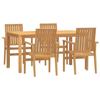 VidaXL Ensemble à dîner de jardin 5 pcs Bois de teck massif 3157915