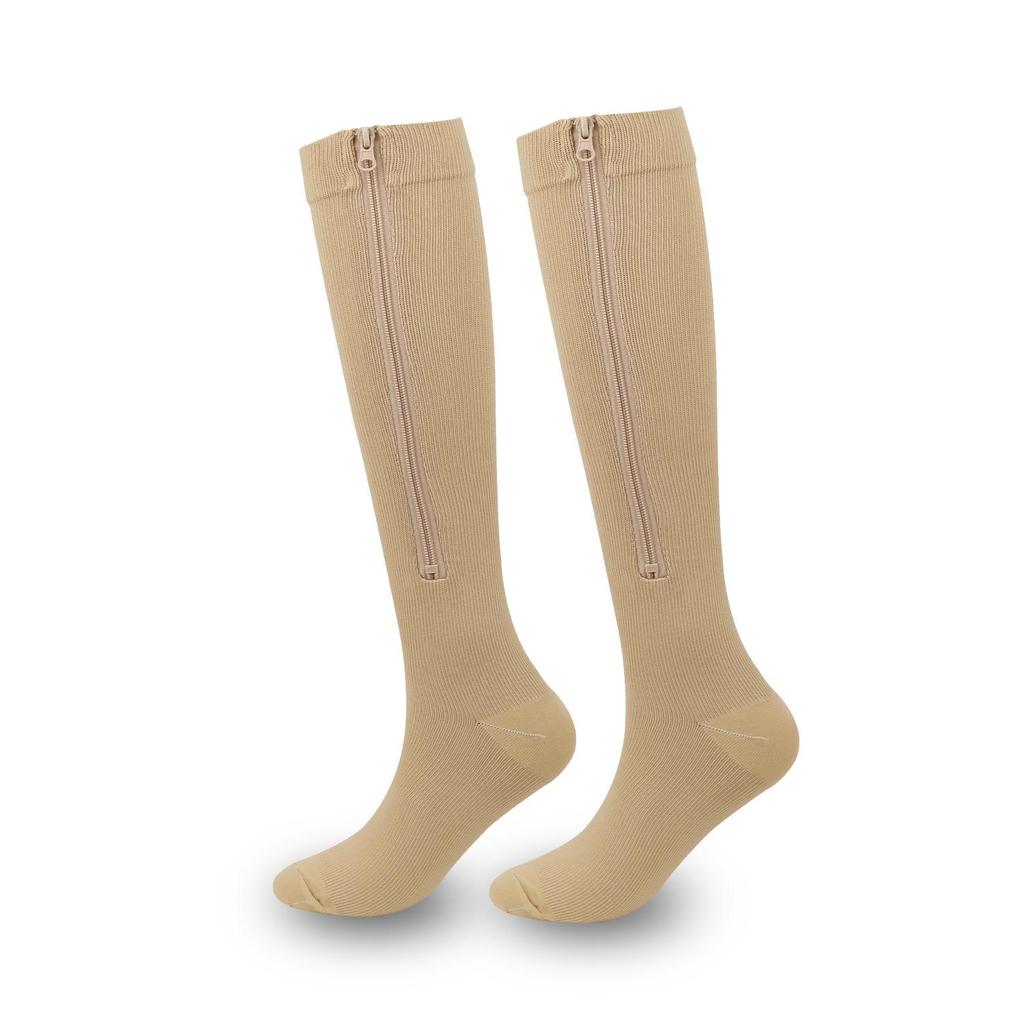 Utomhus Kompressionsstrumpor med Dragkedja och Tåskydd för Cykling